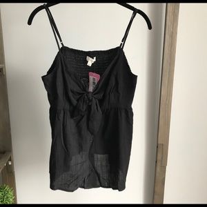 Black Bow Tank Top NWT